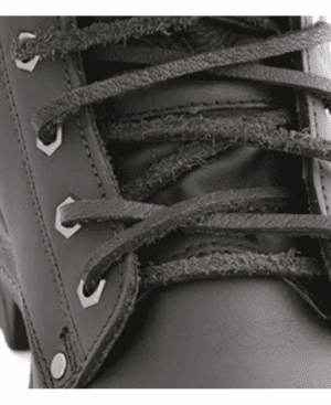 Steel Blue Leather Boot Laces 150cm