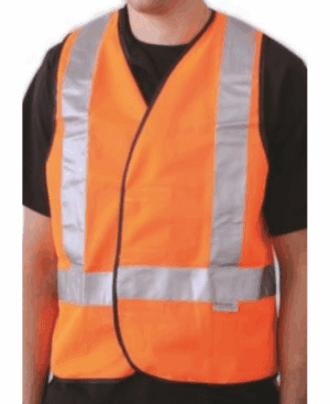 Safety Vest Orange Taped