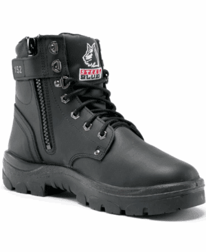Steel Blue Argyle Zip Side Safety Boot