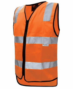 Prime Mover Cotton Safety Vest Orange Taped