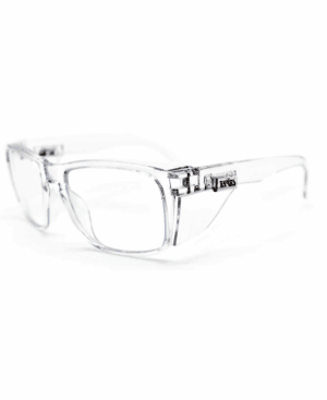 Eyres Stealth Clear Frame Safety Glasses Clear Lenses