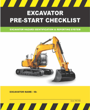 Pre-Start Checklist Book Excavator