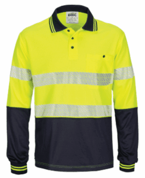 DNC Micromesh Polo LS HVis Tape