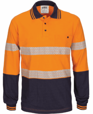 DNC Polo Shirt LS HVis Tape